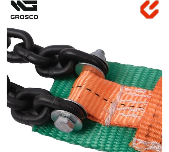 Браслеты противоскольжения для легковых авто GROSCO широкие, на колеса R13-16 / ширина 195-205 мм. комплект 10 шт. Q00020510