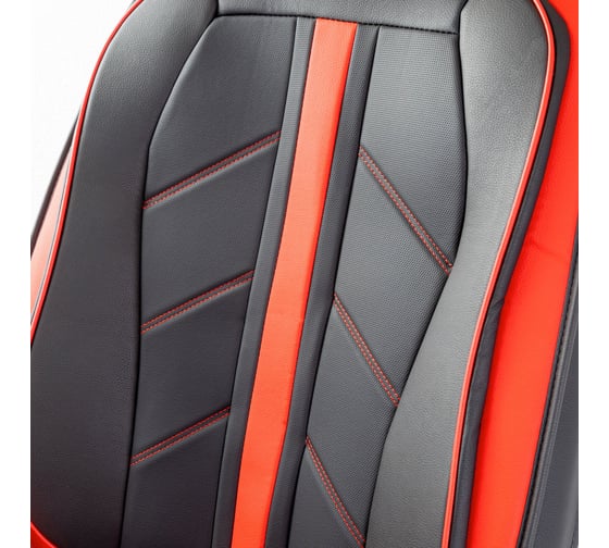 Каркасные 3D накидки на передние сиденья CarPerformance 2 шт. CUS-3012 BK/RD