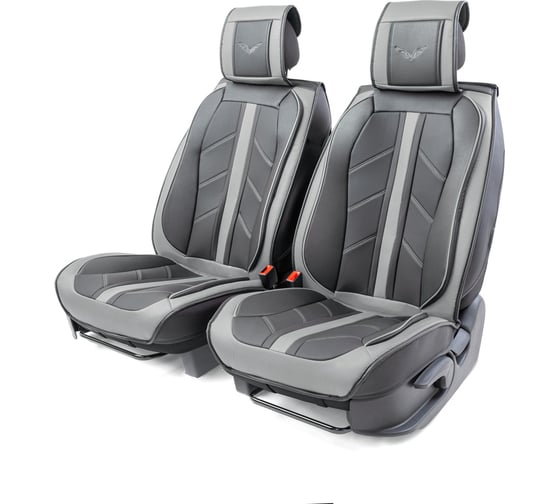 Каркасные 3D накидки на передние сиденья CarPerformance 2 шт. CUS-3012 BK/GY