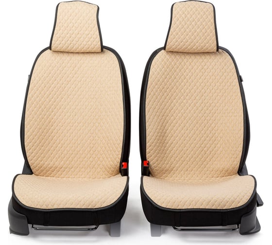 Накидки на передние сиденья CarPerformance 2 шт. материал fiberflax /мягкий лен/ CUS-1052 BE/BE