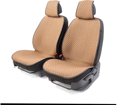 Накидки на передние сиденья CarPerformance 2 шт. материал fiberflax /мягкий лен/ CUS-1052 BR/BE