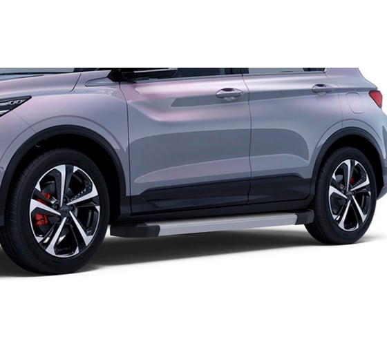 Пороги на авто Rival Silver Geely Coolray SX11 2023-н.в./Belgee X50 2023-н.в. F173AL.1908.1