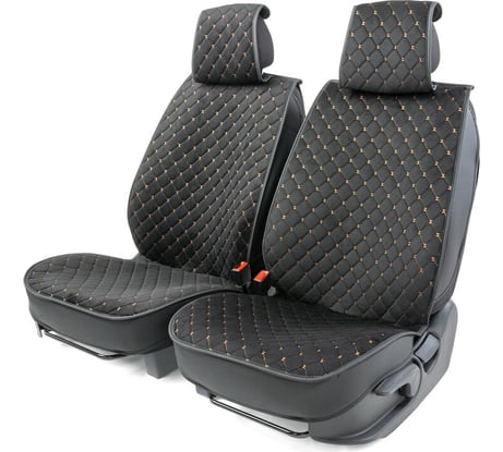 Каркасные накидки на передние сиденья CarPerformance 2 шт., алькантара CUS-2012 BK/BE
