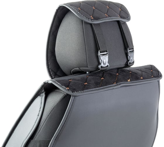 Каркасные накидки на передние сиденья CarPerformance 2 шт., алькантара CUS-2012 BK/BE
