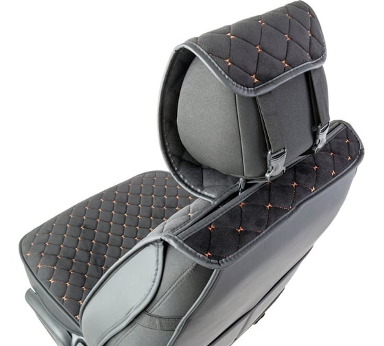 Каркасные накидки на передние сиденья CarPerformance 2 шт., алькантара CUS-2012 BK/BE