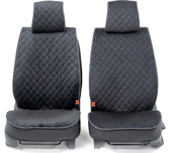 Каркасные накидки на передние сиденья CarPerformance 2 шт., алькантара CUS-2012 BK/BL