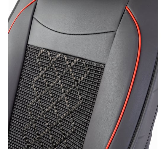 Каркасные накидки на передние сиденья CarPerformance 2 шт., экокожа CUS-2092 BK/BK