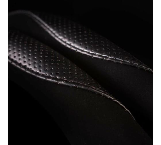 Оплётка руля CarPerformance экокожа, чёрный, М CP-2032 BK/BK
