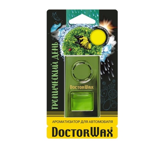 Ароматизатор воздуха на дефлектор обдува DoctorWax Тропический день DW0818