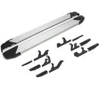 Пороги на авто Rival Silver Geely Atlas II поколение 2023-н.в., рынок РФ, 180 см F180AL.1909.1