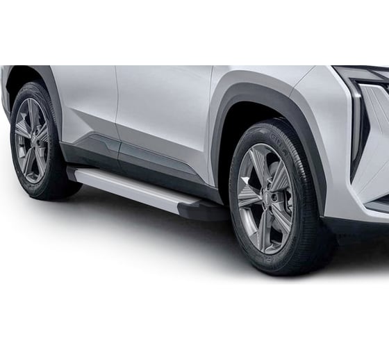Пороги на авто Rival Silver Geely Atlas II поколение 2023-н.в., рынок РФ, 180 см F180AL.1909.1