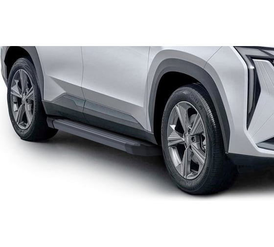 Пороги на авто Riva Black Geely Atlas II поколение 2023-н.в., рынок РФ, 180 смl F180ALB.1909.1