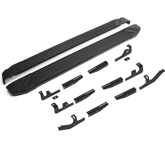 Пороги на авто Rival Black Geely Tugella I поколение 2020-н.в., рынок РФ, 180 см F180ALB.1907.1 1