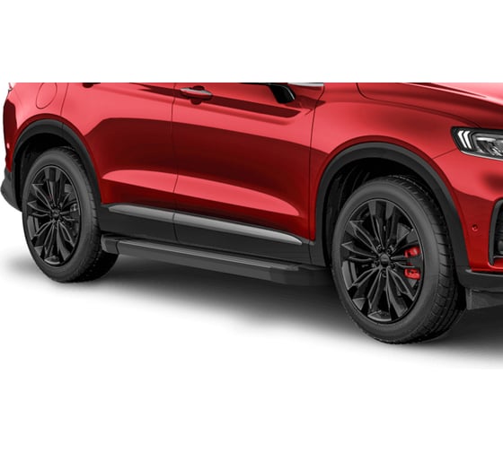 Пороги на авто Rival Black Geely Tugella I поколение 2020-н.в., рынок РФ, 180 см F180ALB.1907.1