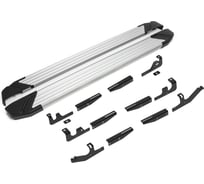 Пороги на авто Rival Silver Geely Tugella I поколение 2020-н.в., рынок РФ, 180 см F180AL.1907.1