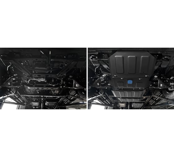 Защита радиатора, картера, КПП, РК и топливного бака Rival JAC T9 2024-н.в., рынок РФ K111.9216.1