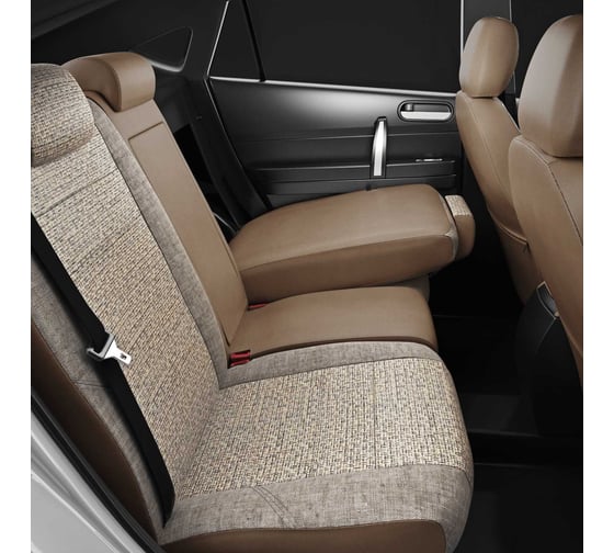 Авточехлы AVTOLIDER1 для Toyota Hilux 8 с 2015-н.в. джип-пикап Задняя спинка единая, сиденье 40 на 60, передний и задний подлокотники, 5 подголовников TA27-1303-LEN02