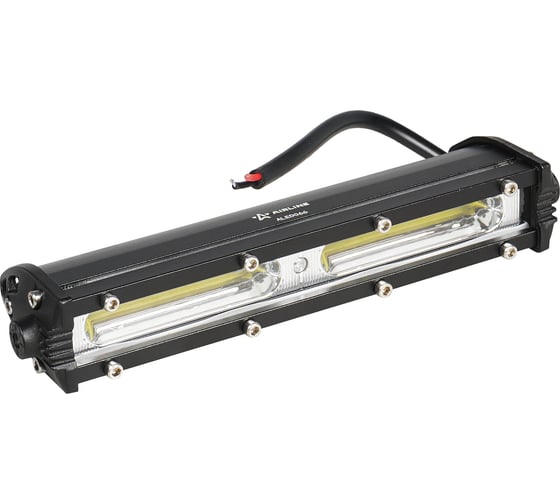Фара (балка) светодиодная однорядная Airline 2COB (24LED), направленный свет, 12Вт, 186x30x47мм, 12/24В ALED066