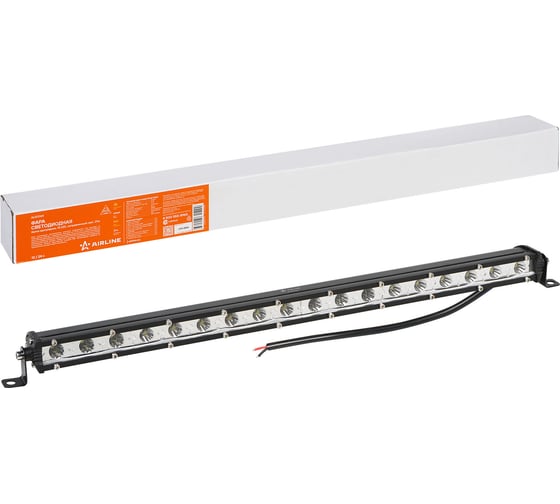 Фара (балка) светодиодная однорядная Airline 18LED, направленный свет, 27Вт, 500x30x47мм, 12/24В ALED064 1