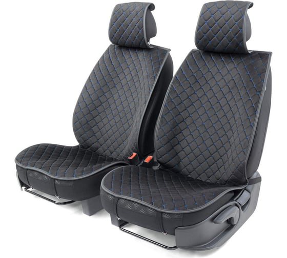 Накидки на передние сиденья CarPerformance, 2 шт. материал алькантара CUS-1012 BK/BL 1