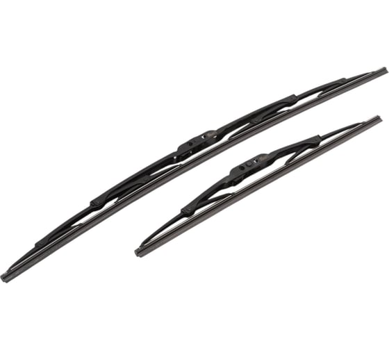Комплект каркасных щёток стеклоочистителя KRAFT 560/350 мм, 2 адаптера KT 830888