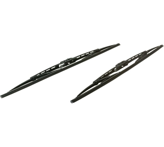 Комплект каркасных щёток стеклоочистителя KRAFT 500/500 мм, 2 адаптера KT 830880