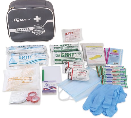 Аптечка первой помощи работникам ОФИСМАГ по приказу № 262н ВИТАЛФАРМ, текстильная сумка 54108 631430