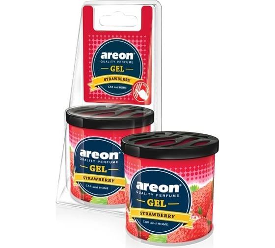 Автомобильный ароматизатор Areon GEL CAN BLISTER Клубника 704-GCB-10 1