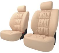 Чехлы Carfort Silver, кожа, комплект для передних кресел, бежевые, 8 предметов 50373