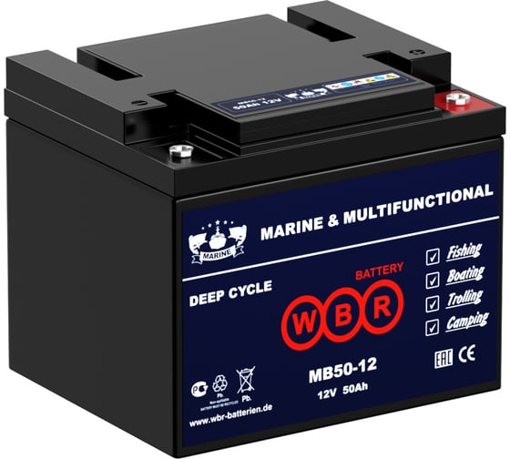  аккумулятор для лодочного электромотора WBR MB 50-12 - выгодная .