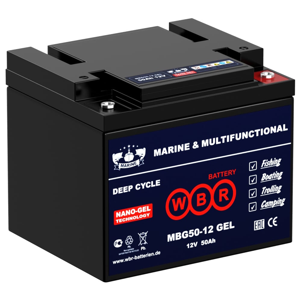  аккумулятор для лодочного электромотора WBR MBG50-12 - выгодная .