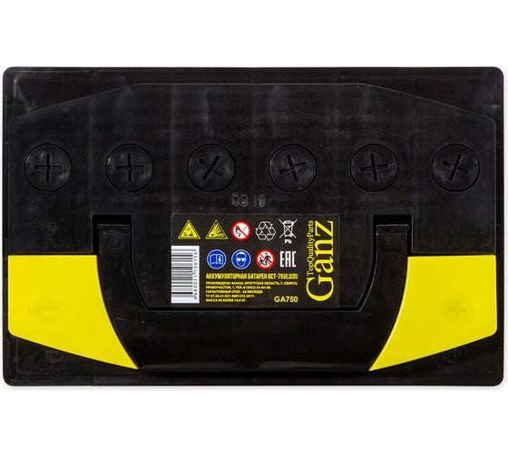 Аккумулятор Ganz Standart 75 А/ч обратный R+ 278x175x190 L3 EN 680 А GA750