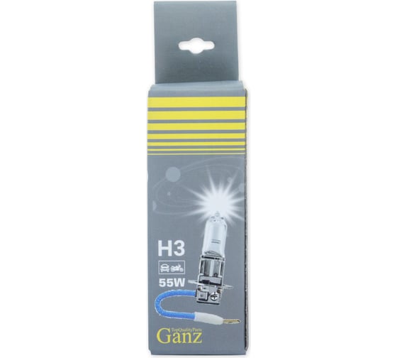 Лампа GANZ 12V H3 55W PK22s 1 шт. картон GIP06005