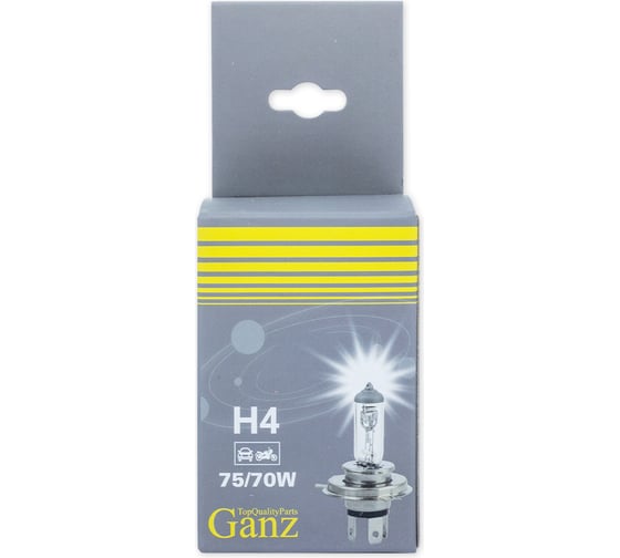 Лампа GANZ 24V H4 75/70W P43t 1 шт. картон GIP06011