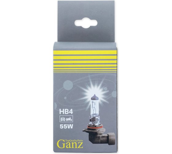Лампа GANZ 12V HB4 55W P22d 1 шт. картон GIP06023