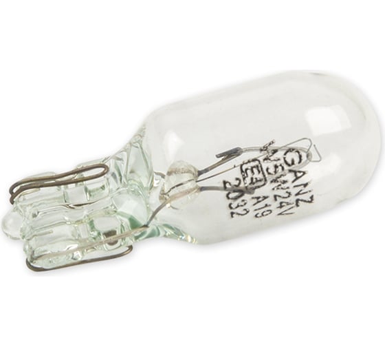Лампа GANZ 24V W5W 5W W2,1x9,5d 10 шт. BOX GIP06032 1