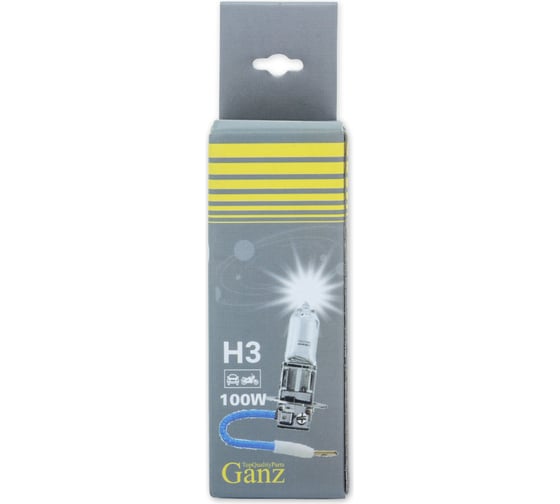 Лампа GANZ 24V H3 100W PK22s 1 шт. картон GIP06008