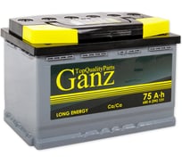 Аккумулятор Ganz Standart 75 А/ч прямой L+ 278x175x190 L3 EN 680 А GA751