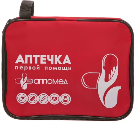 Аптечка для оказания работниками первой помощи пострадавшим ООО АППОМЕД 262н, в сумке 13021