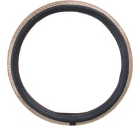 Оплетка руля ЕРМАК экокожа, кристаллы, золотой, размер M 708-134