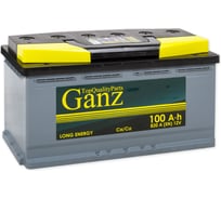 Аккумулятор Ganz Standart 100 А/ч обратный R+ 353x175x190 L5 EN 820 А GA1000