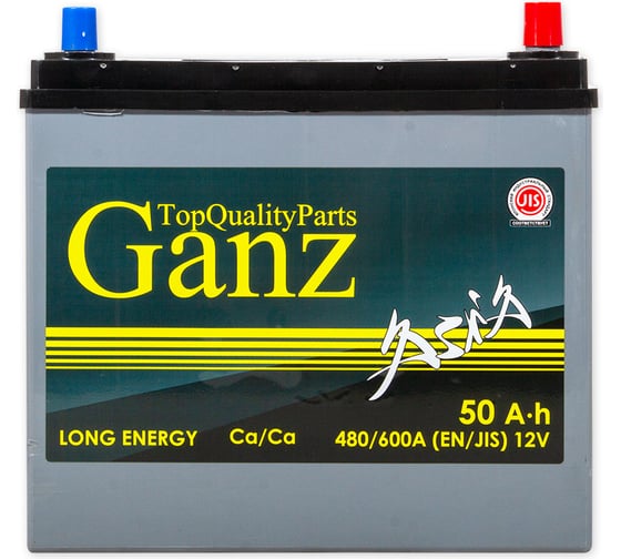 Аккумулятор Ganz ASIA 50 А/ч обратный R+ 238x129x225 B24 EN 480 А GAA500