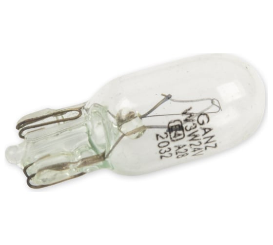 Лампа GANZ 24V W3W 3W W2,1x9,5d 10 шт. BOX GIP06030