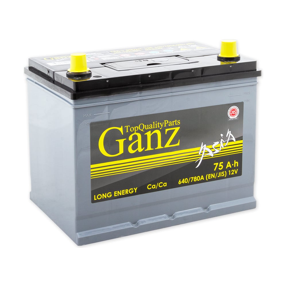 Аккумулятор GANZ ASIA 75 А/ч Обратная 260x175x225 EN640 А - выгодная ...
