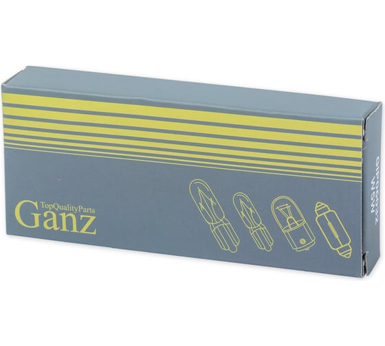 Лампа GANZ 12V W1,2W 1,2W W2x4,6d 10 шт. BOX GIP06024