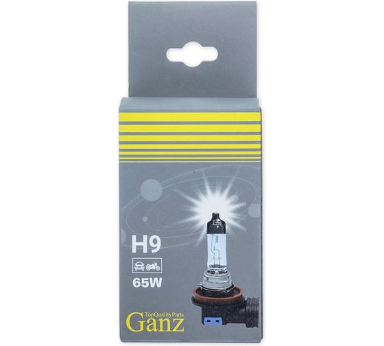 Лампа GANZ 12V H9 65W PGJ19-5 1 шт. картон GIP06018
