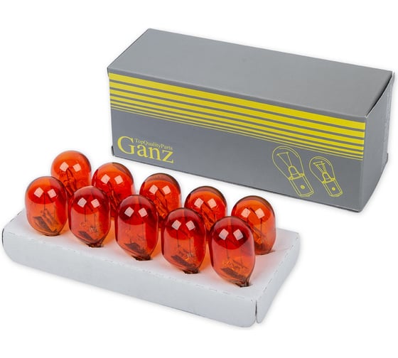 Лампа GANZ WY21W 12v21w (W3X16d) amber BOX (10 шт.) упак. 10 шт. GIP06028 1
