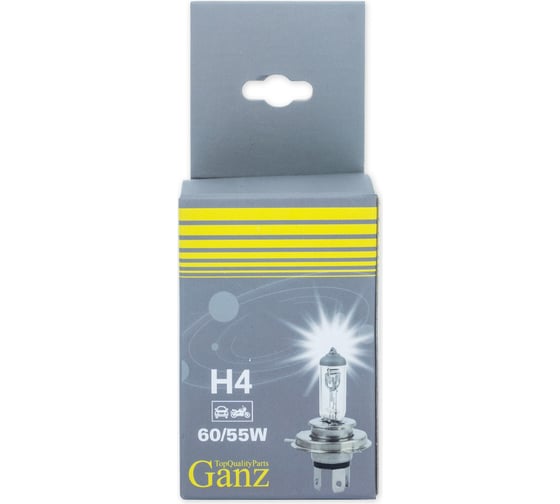 Лампа GANZ 12V H4 60/55W P43t 1 шт. картон GIP06009