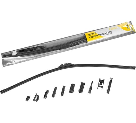 Бескаркасная щетка стеклоочистителя Ganz 700mm (8 адаптеров) GIS01024