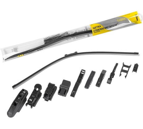Бескаркасная щетка стеклоочистителя Ganz NEW 700mm (10 адаптеров) GIS01038
